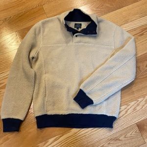 J. Crew Authentic Fleece snap neck  pullover
